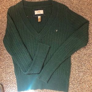 American Eagle Women’s Ribbed V-neck Sweater 🦅